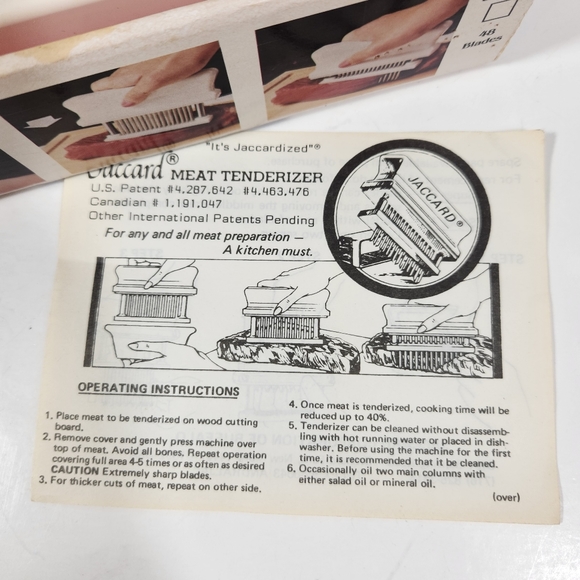 Vtg jaccard chef prep meat tenderizer chef cooking tool 16 blades kitchen tool - Picture 8 of 12